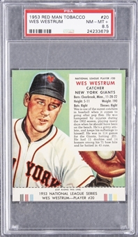 1953 Red Man Tobacco #20N Wes Westrum – PSA NM-MT+ 8.5